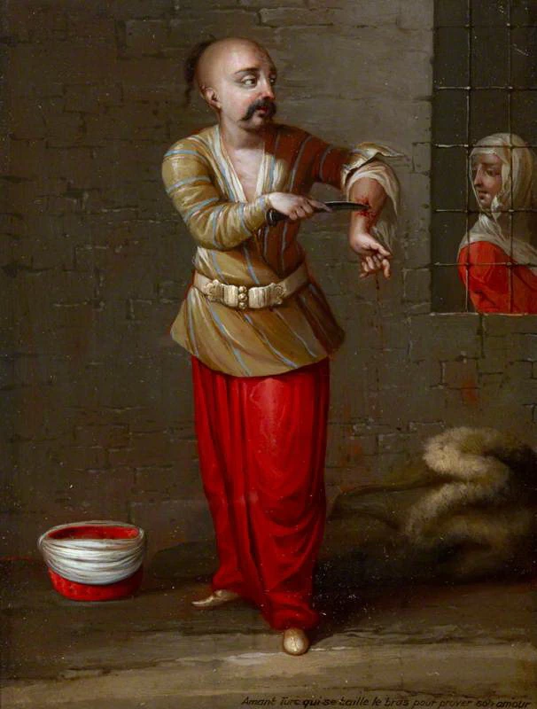 Uomini e donne turchi - Amante che si rade il braccio per dimostrare il suo amore, National Trust